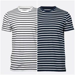 Set of 2 Men's Stripe Tshirts (XL)